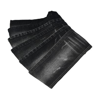 ซื้อ ผ้าเดนิมยีนส์ยืดหยุ่นน้ำหนักมาก สไตล์ TWILL สีดำ Slub Cotton Polyester Spandex online manufacture