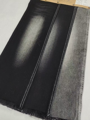ซื้อ Weak Stretch Dual-Core Siro Yarn Cross Slub  85%Cotton BLACKBLACK 10S Denim Fabric For Jeans Or Jacket online manufacture