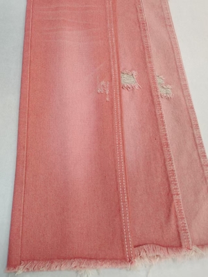 ซื้อ Factory Sales Woven Pink Color Left Twill Style 10.6oz Denim Fabric With 10*7 Construction  JSD3023P For Jeans online manufacture