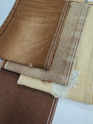 ซื้อ 14oz Heavy Weight dark khaki Color Twill Style Denim Fabric 7*6 Construction Woven JSD3047F For Jeans online manufacture