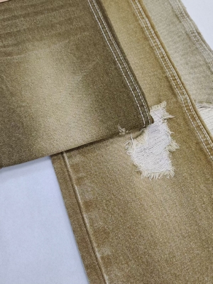 ซื้อ 14oz heavy weight Light Green Color Twill Style Denim Fabric 7*6 construction Woven JSD3047M For winter jeans online manufacture
