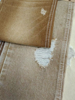 ซื้อ น้ําหนักหนัก 12.6oz KHAKI สี Twill สไตล์ผ้าเดนมกับ 7 * 7 การก่อสร้างสําหรับผู้ชายกางเกงยีนส์ online manufacture