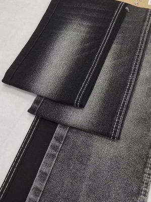 ซื้อ 11.9OZ Twill Style BLACK/BLACK Denim Fabric weak stretch For boyfriend Jeans online manufacture