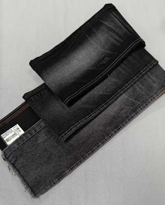 ซื้อ Medium elastic 11.8oz Black/Black with full width 180cm construction 8*16/70 Denim fabric  JSD3191A for men jeans online manufacture