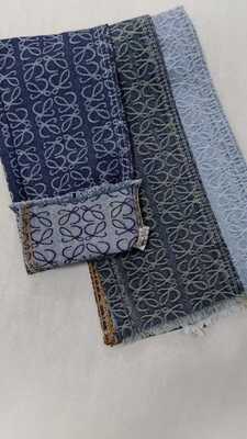 ซื้อ Beautiful pattern Heavy weight Dark blue with full width 180cm /10x7 Denim fabric for jeans online manufacture