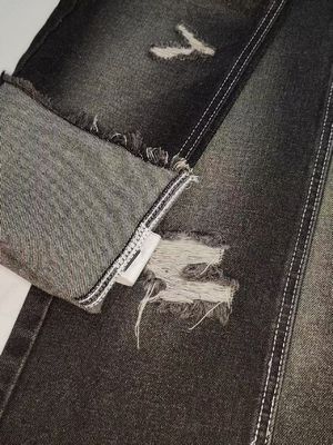 ผ้าเดนิมสไตล์ TWILL ขนาด 12.2 ออนซ์ สีดำ/ขาว โครงสร้าง 7*7 สำหรับกางเกงยีนส์ผู้ชาย