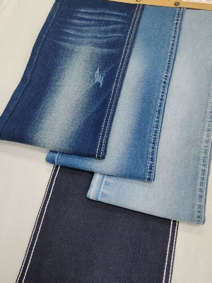 ผ้ายีนส์เดนิมยืดหยุ่นใส่สบาย 55%cotton คุณภาพสูง 12*21/40+70 โครงสร้าง JSD3031 ชุดยีนส์ขายส่ง